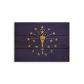 Wile E. Wood 15 x 11 in. Indiana State Flag Wood Art FLIN-1511